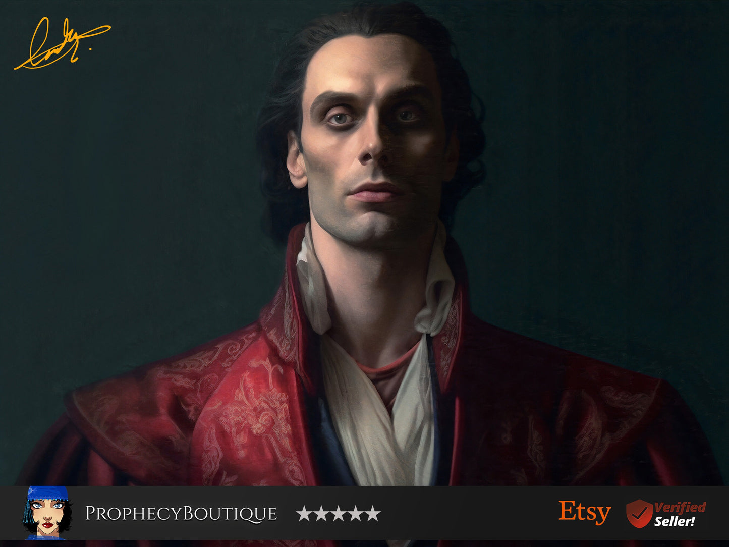 Who is Your Psychic Vampire Companion? | Vampire Spirit Companion Portrait | Occult Art and Intuitive Reading