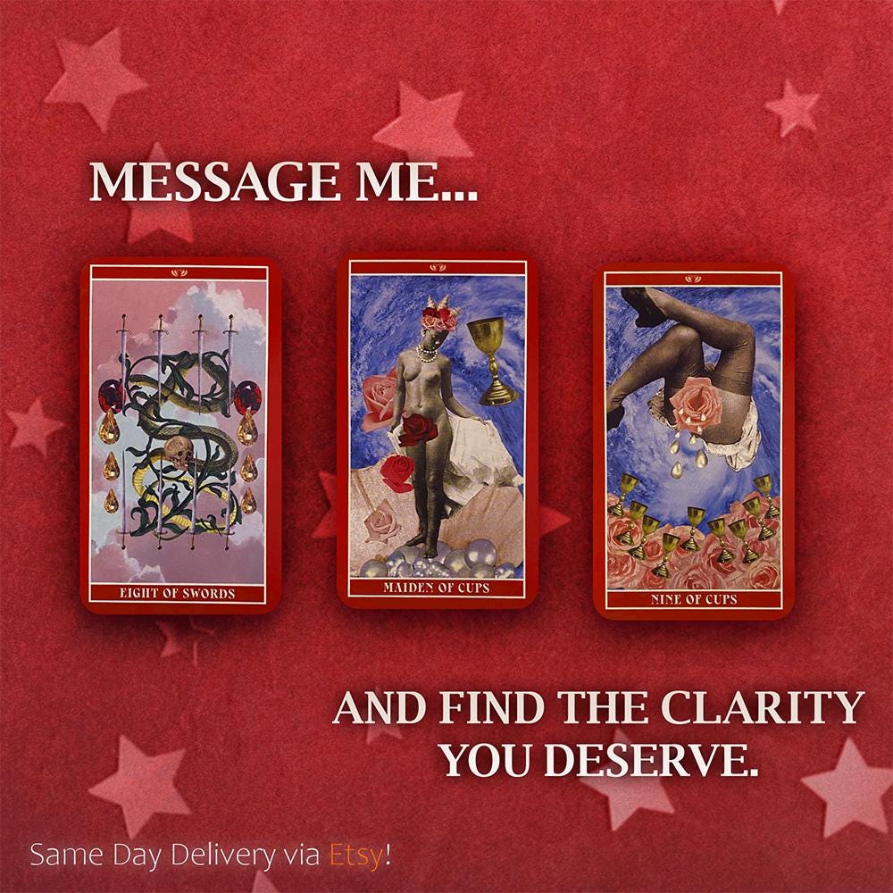 Were You Lovers in Another Lifetime? | Romantic Past Life Tarot & Soulmate Portrait | Artistic Couple Portrait Gift and Life Story