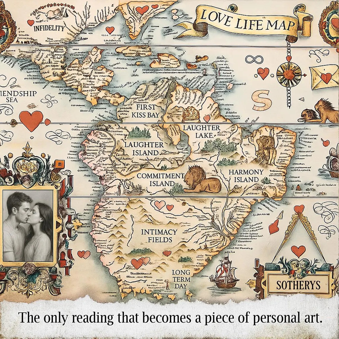 Carte de votre vie amoureuse | Chronologie visuelle de votre avenir sentimental | Lecture spirituelle et dessin intuitif