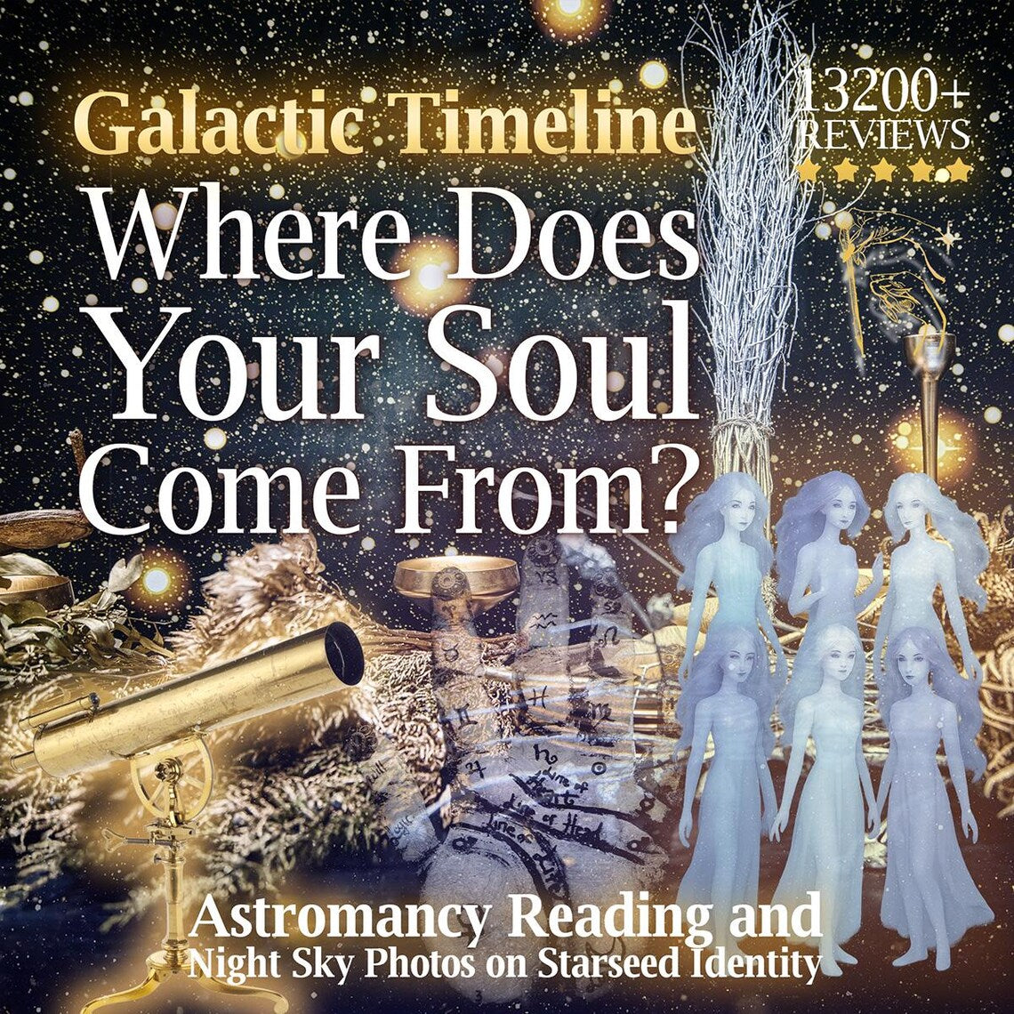 Where Does Your Soul Come From? | Astromancy Reading and Night Sky Photos on Starseed Identity | Galactic Timeline Home Planet Map Artwork