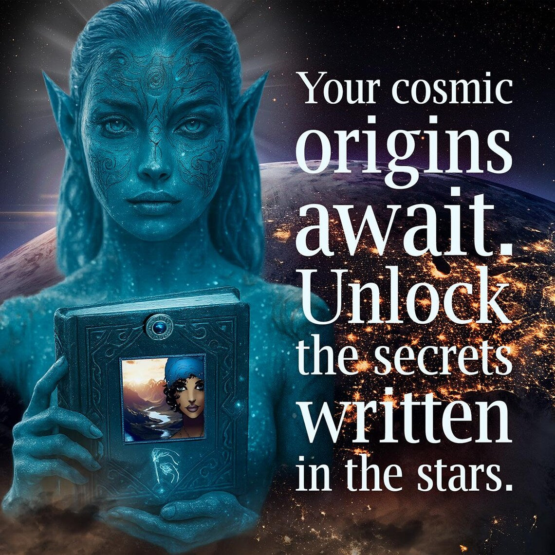 Starseed Origin Astrology Report | In-Depth Starseed Origins Reading | Starseed Home Planet, Alien Past Lives & Alien Contacts Astrology Art
