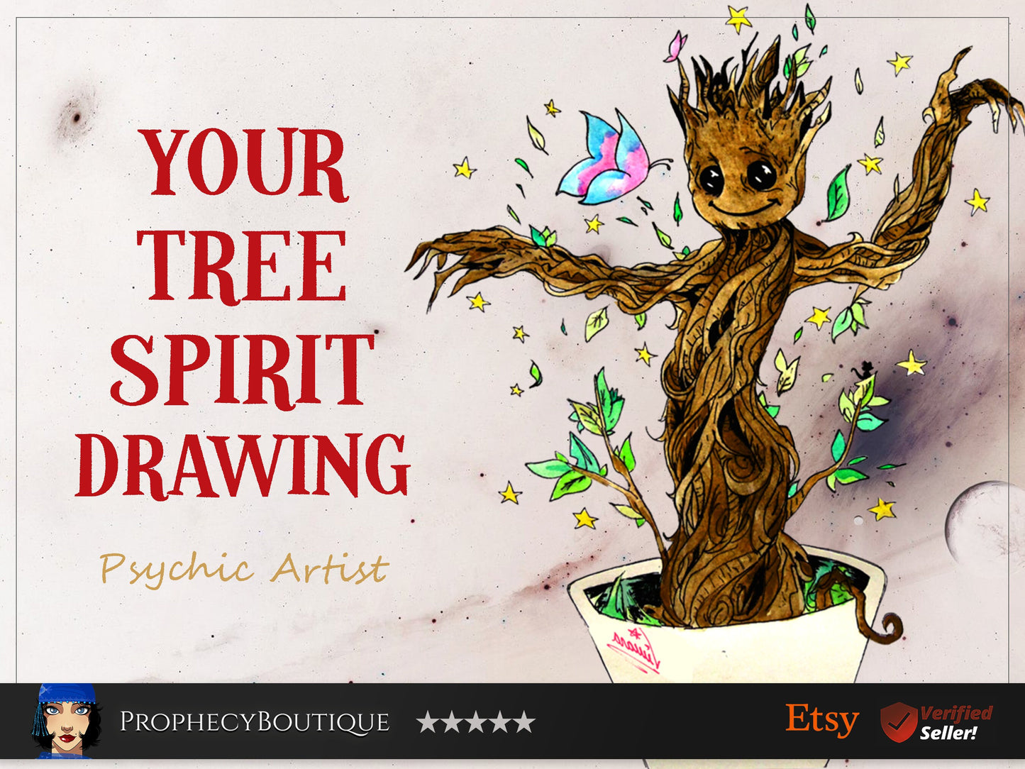 Are You Guided by a Tree Spirit? Floral Zodiac Sign Portrait | Intuitive Drawing and Reading of Your Nature Guardian