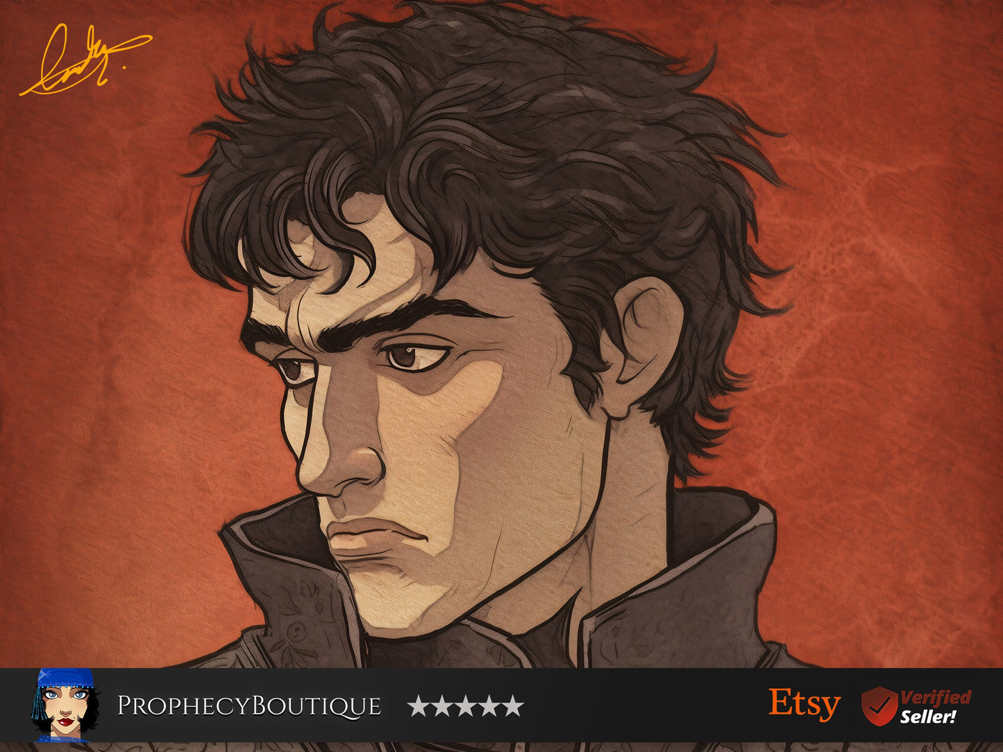 Who is Your Psychic Vampire Companion? | Vampire Spirit Companion Portrait | Occult Art and Intuitive Reading