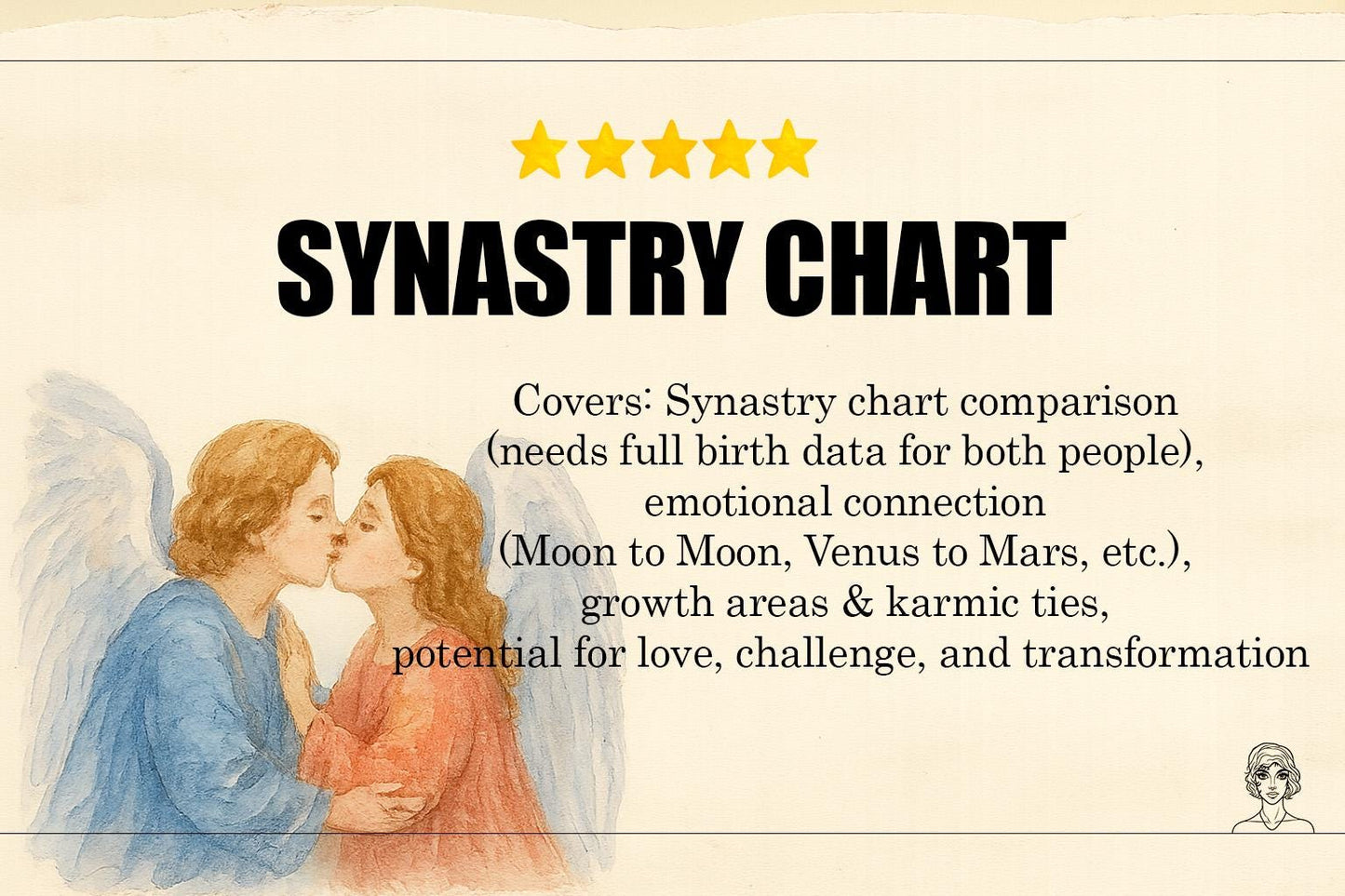 Analyse astrologique approfondie du thème natal : thème de transit, synastrie, thème astral complet (amour, carrière et personnalité).